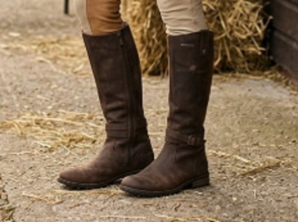 Merrell Tetra Strap Waterproof Espresso Brown Leather Boots sz 7.5 M